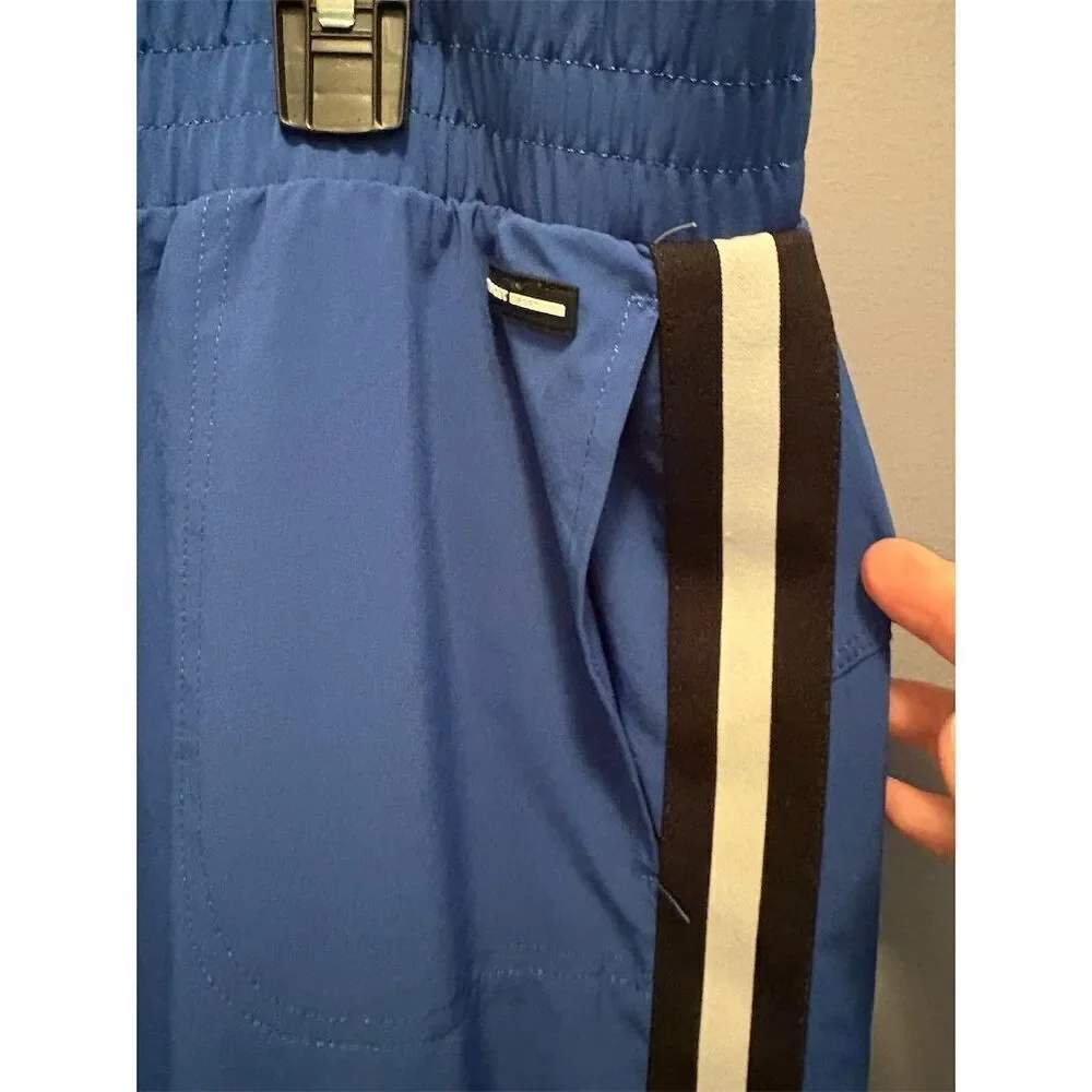 DKNY Sport Women's Blue Sweatpants Size L Elastic Waist Gathered Ankles - Picture 3 of 12